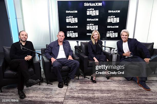 Derek Cianfrance, Channing Tatum, Kirsten Dunst and Andy Cohen attend SiriusXM's 'Andy Cohen Live' featuring the cast of "Roofman" at SiriusXM...