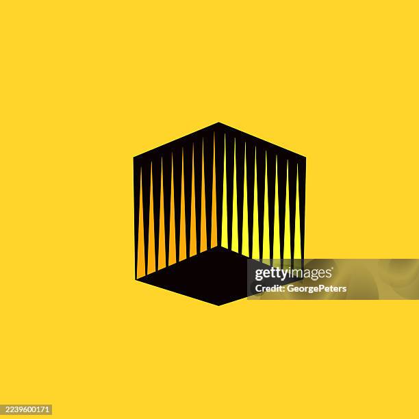 one cube floating mid-air - zero gravity space stock illustrations