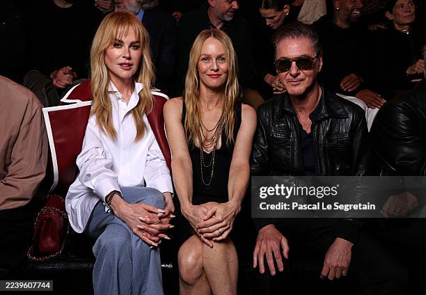 Nicole Kidman, Vanessa Paradis and Étienne Daho attend the Chanel Womenswear Spring/Summer 2026 show as part of Paris Fashion Week on October 06,...