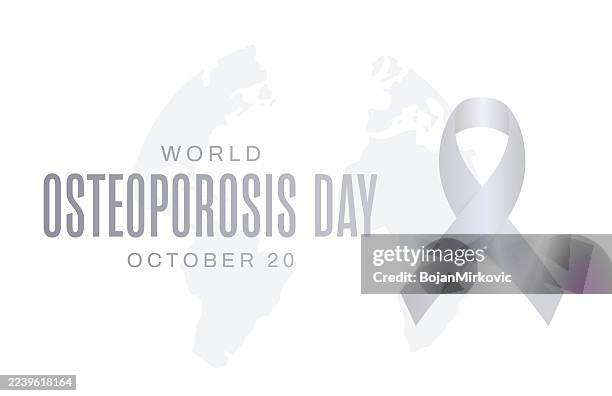 karte zum welt-osteoporose-tag, banner, 20. oktober. vektor - gelenkrheumatismus stock-grafiken, -clipart, -cartoons und -symbole
