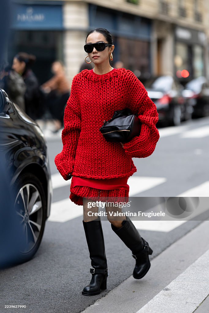 Street Style - Paris Fashion Week - Womenswear Spring Summer 2026 - Day Eight