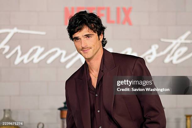 Jacob Elordi attends the Los Angeles premiere of Netflix's "Frankenstein" at Academy Museum of Motion Pictures on October 06, 2025 in Los Angeles,...