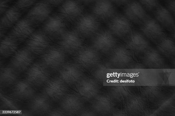 dark gray and faded black coloured, blank, empty textured effect paper rough texture wall horizontal grayscale vector background with slanted checked diamond waffled pattern - trellis stock illustrations