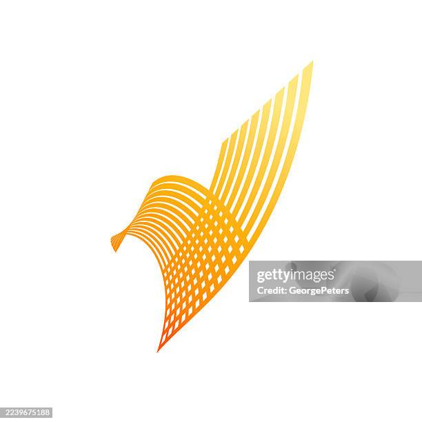 striped, curved check mark - process chart diagonal stock illustrations