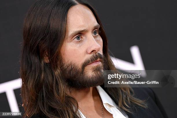 Jared Leto attends the Premiere of Disney's "Tron: Ares" at TCL Chinese Theatre on October 06, 2025 in Hollywood, California.