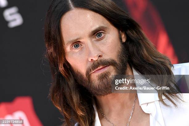Jared Leto attends the Premiere of Disney's "Tron: Ares" at TCL Chinese Theatre on October 06, 2025 in Hollywood, California.