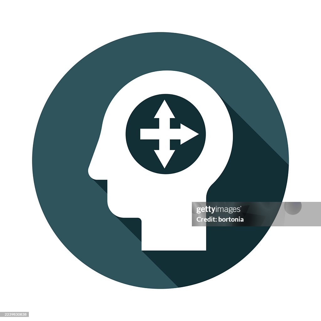 Intersection Direction Arrow Head Glyphs Circle Icon