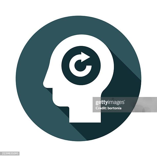 circular direction arrow head glyphs circle icon - reset stock illustrations