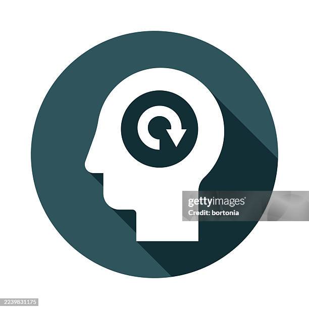circular direction arrow head glyphs circle icon - reset logo stock illustrations