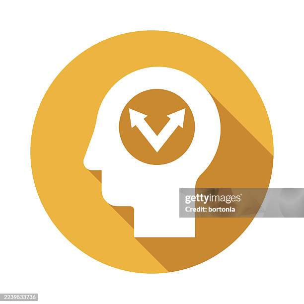 forked corner direction arrow head glyphs circle icon - multiple arrows into one stock illustrations