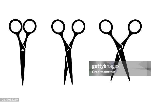 scissors set - scissors stock illustrations