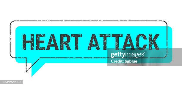 heart attack - blue grunge speech bubble on blank background. - heart frame neon stock illustrations