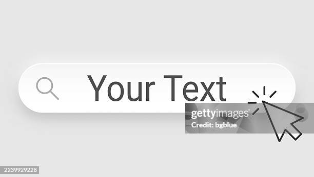 your text - search bar with cursor on blank background - button www stock illustrations