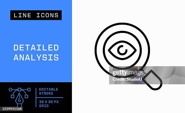 illustrations, cliparts, dessins animés et icônes de analyse détaillée icône d’une seule ligne - intrication