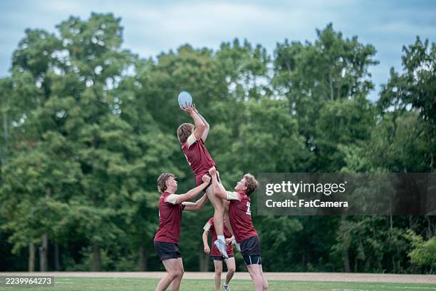 Leaping Trys Rugby 186 Rugby Player Leaping Up To Catch Ball Stock Photos, High-Res ...