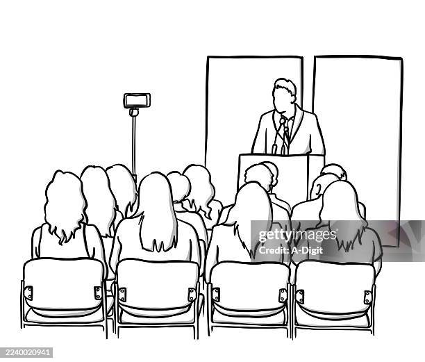 Public Address Announcement Sketch High-Res Vector Graphic