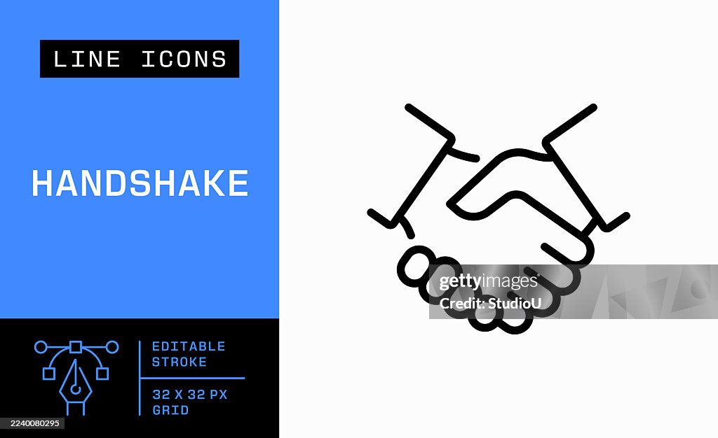 Handshake Single Line Icon