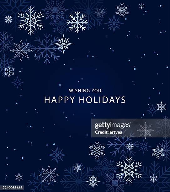 frohe weihnachten hintergrund - schneeflocke stock-grafiken, -clipart, -cartoons und -symbole