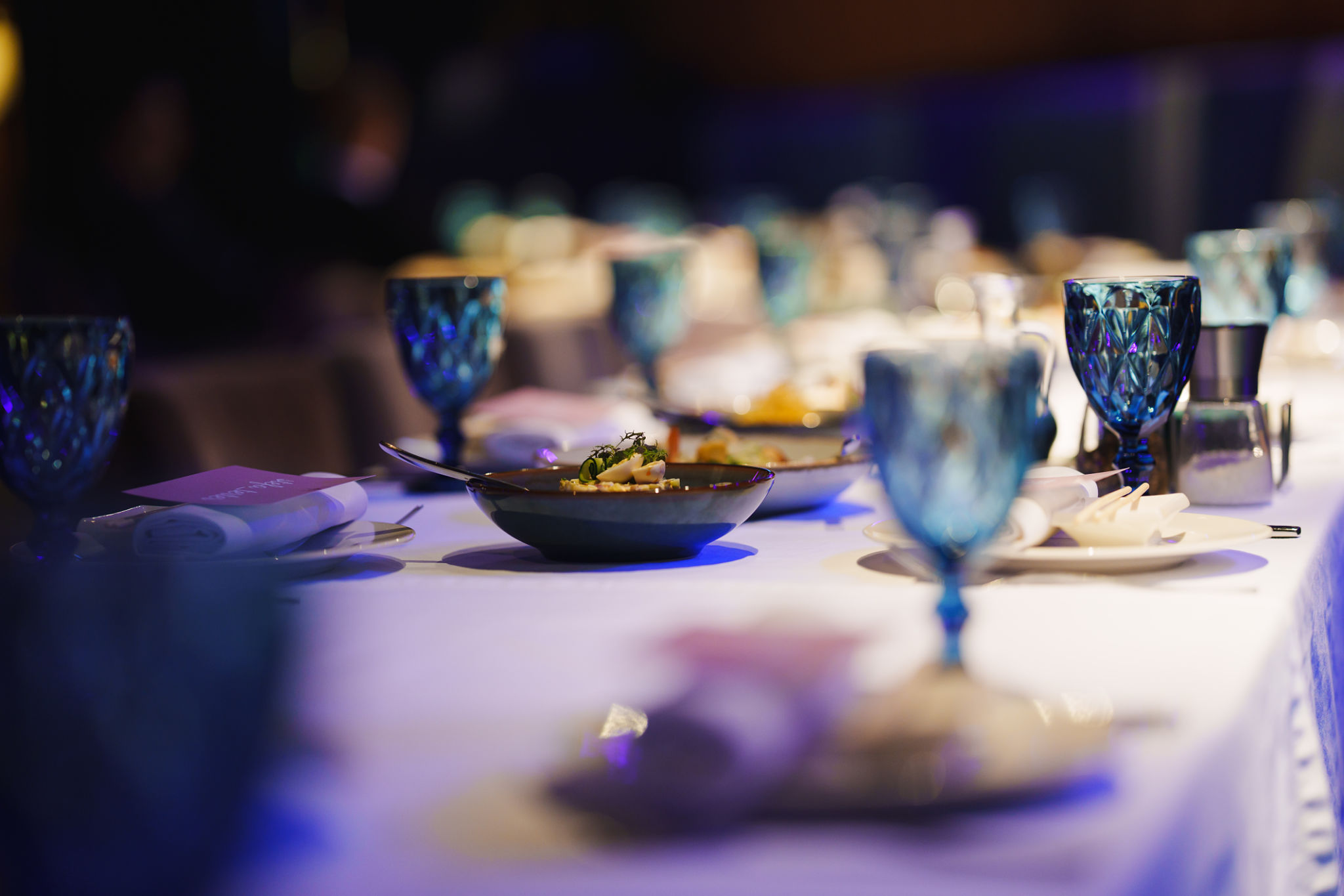 elegant dinner setup