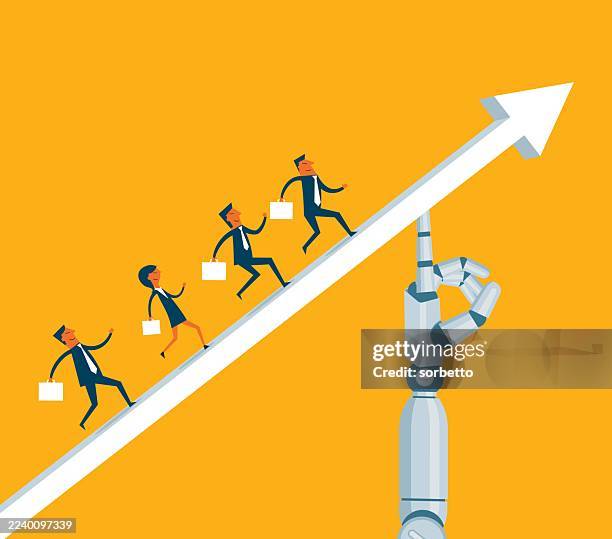 business moving up - progressive technology stock illustrations