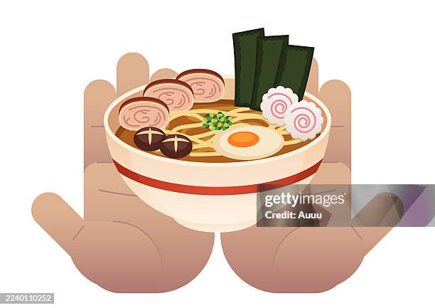 ramen concept - miso paste stock illustrations