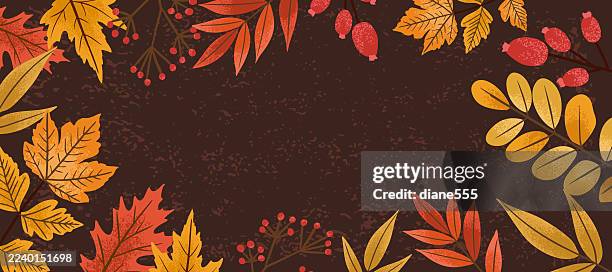 autumn banner template with copy space - september stock illustrations