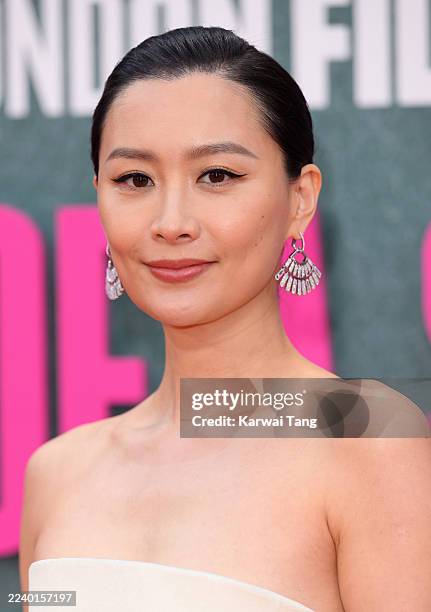 Fala Chen attends the "Ballad of a Small Player" Headline Gala at the 69th BFI London Film Festival at The Royal Festival Hall on October 09, 2025 in...