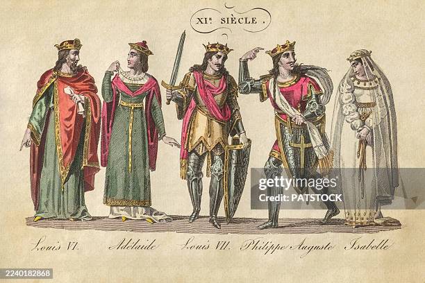 the kings and queens of france - nobile foto e immagini stock