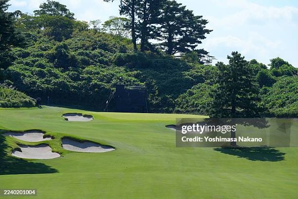 General view of the on the 13th green during the second round of the Baycurrent Classic Presented by LEXUS at Yokohama Country Club on October 10,...
