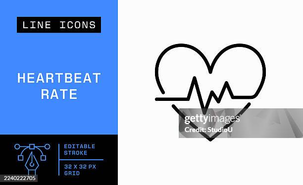 illustrations, cliparts, dessins animés et icônes de icône d’une seule ligne de fréquence cardiaque - prendre le pouls