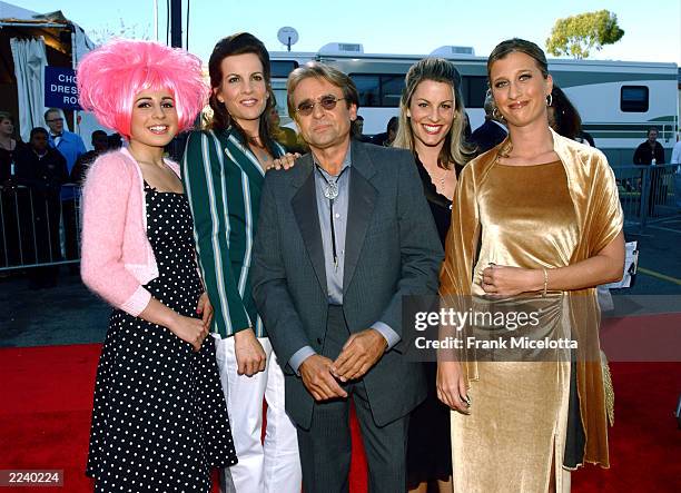 Davy Jones of The Monkees poses with his daughters Anabel , Talia and Sarah Jones and friend Renee Favor at the TV Land Awards 2003 at the Hollywood...