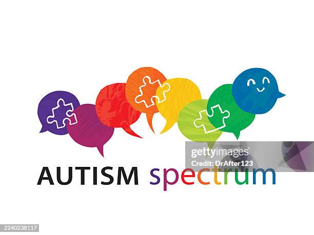 autism spectrum disorder concept - social inclusion stock illustrations