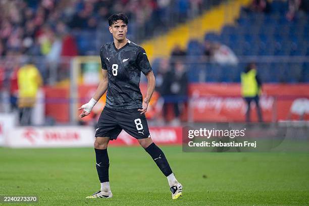 Marko Stamenic of New Zealand during the International Friendly match between Poland and New Zealand at Silesian Stadium on October 9, 2025 in...