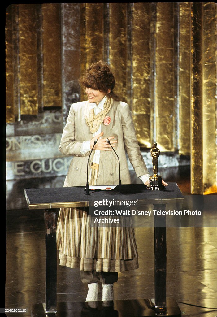 Diane Keaton With Her Oscar At The 1978 Oscars