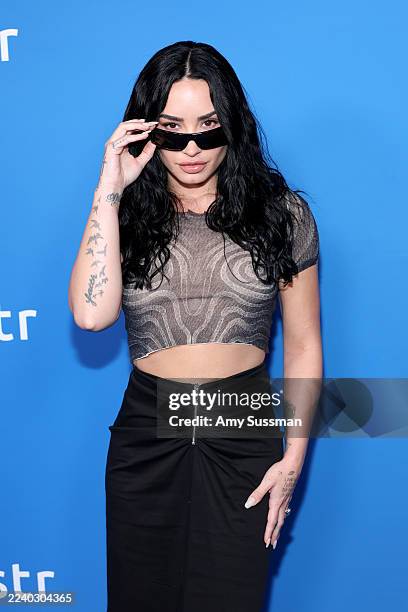 Demi Lovato attends MISTR's National PrEP Day at The Abbey on October 09, 2025 in West Hollywood, California.