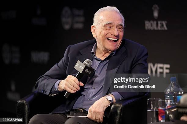 Martin Scorsese attends the conversation with Martin Scorsese and Jafar Panahi during the 63rd New York Film Festival at Alice Tully Hall, Lincoln...
