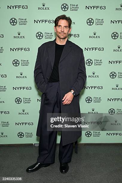 Bradley Cooper attends the "Is This Thing On" world premiere at the 63rd annual New York Film Festival at Film at Lincoln Center on October 10, 2025...