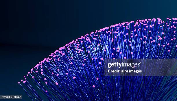fiber optics transferring data information technology network - modem imagens e fotografias de stock