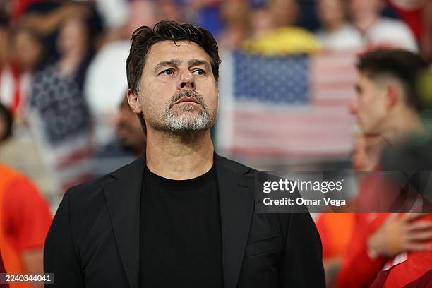 Head coach of United States Mauricio Pochettino looks on before an international friendly match between United States and Ecuador at Q2 Stadium on...