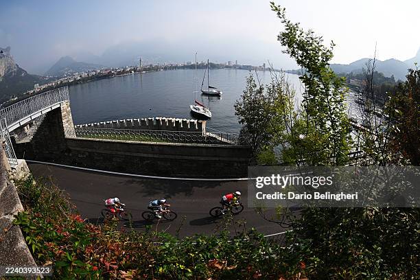 General view of Diego Pablo Sevilla of Spain and Team Team Polti VisitMalta, Thomas Pidcock of Great Britain and Team Q36.5 Pro Cycling Team and...