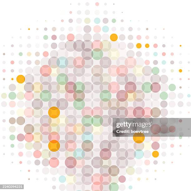 abstract colorful half tone polka dots bubble texture background - data stream stock illustrations