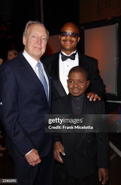 Actors Conrad Bain, Todd Bridges and Gary Coleman pose during the TV Land Awards 2003 at the Hollywood Palladium on March 2, 2003 in Hollywood,...