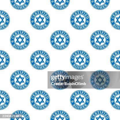 Certified Kosher Labels Seamless Pattern Certified Kosher Labels Seamless Pattern