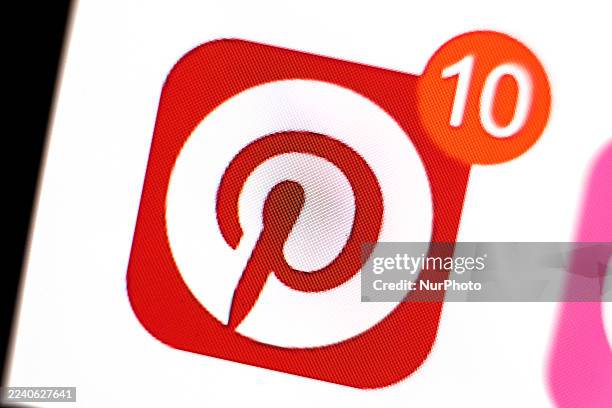 The Pinterest application appears on a smartphone screen in this photo illustration in Athens, Greece, on October 14, 2025.