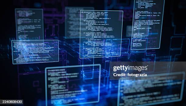 futuristic programming interface — digital code network visualization - java code stock pictures, royalty-free photos & images