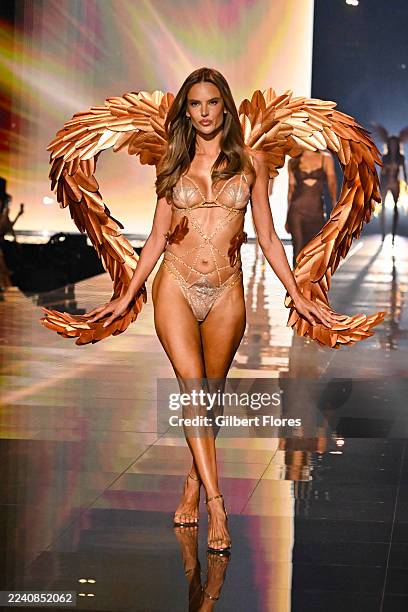 Alessandra Ambrosio at the 2025 Victoria's Secret Fashion Show held at Steiner Studios on October 15, 2025 in New York, New York.