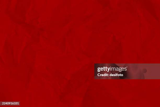 plain blank empty wrinkled crushed unwrapped abandoned discarded waste wrapping paper horizontal vibrant red maroon vector background - unwrapping present stock illustrations