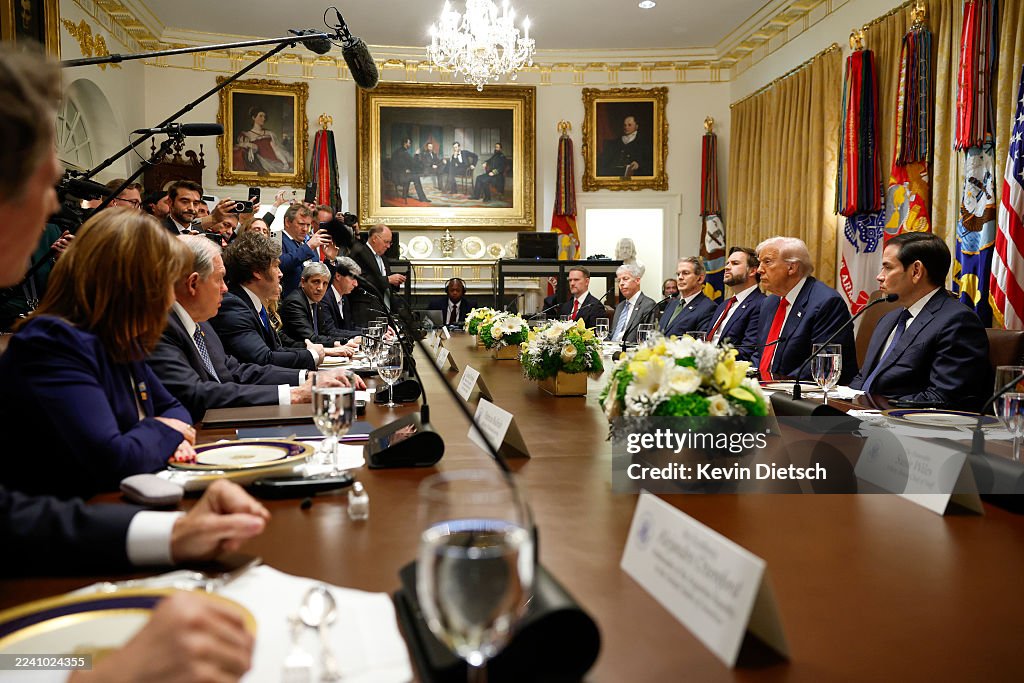President Trump Meets With Visiting Argentine President Milei At The White House