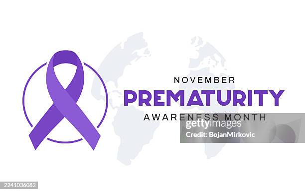prematurity awareness month banner, card, november. vector - start small concept stock illustrations