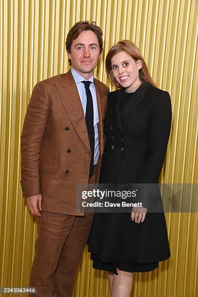 Edoardo Mapelli Mozzi and Princess Beatrice attend The Chancery Rosewood Grand Opening on October 14, 2025 in London, England.